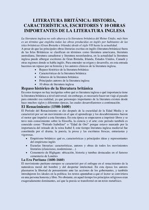 Literatura Británica