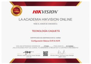 HIKVISION CERTIFICA A TECNOLOGIA CAQUETA  - Configuracion Basica DVR & NVR