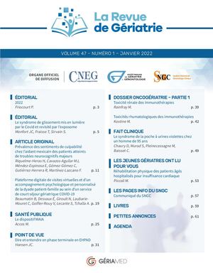 Revue De Geriatrie Volume 47 Numero1