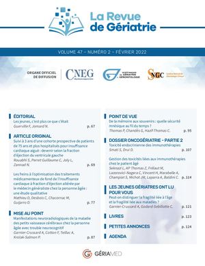 Revue De Geriatrie Volume 47 Numero2
