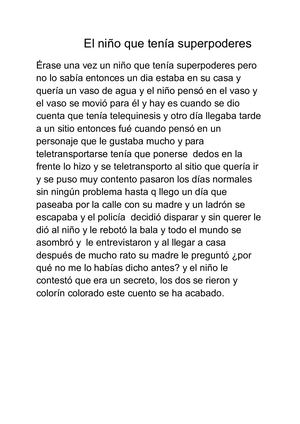 El Niño Que Tenía Superpoderes