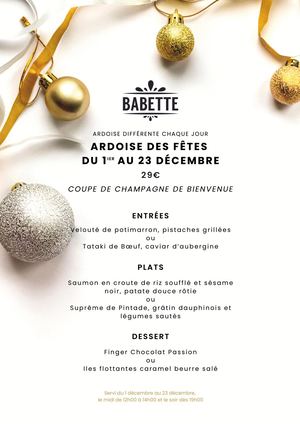 Ardoises des Fêtes - Babette Massy