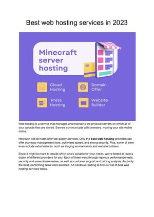 Best Web Hosting Services In 2023