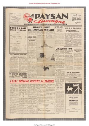 Le Paysan D Auvergne 01 1965 N 505