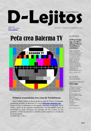 D-LEJITOS N° 3. Noviembre 2022. PeCa crea Balerma Tv
