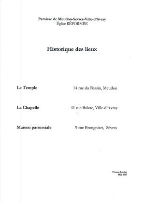 Historiques de nos lieux