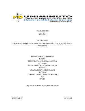 Actividad Final Campamento