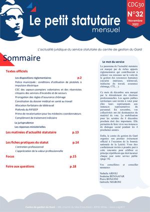Le Petit Statutaire Novembre 2022
