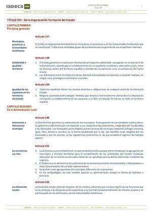 08. Constitución Española IADECA PRO Título VIII