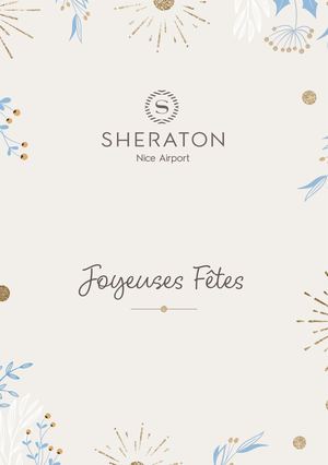 Brochure de Noël - Hôtel Sheraton Nice Airport - La Tables des Suds & She's