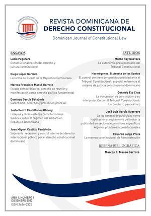 Revista Dominicana De Derecho Constitucional Año 1 Número 1