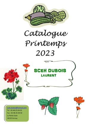 Catalogue 2023 sceh dubois laurent