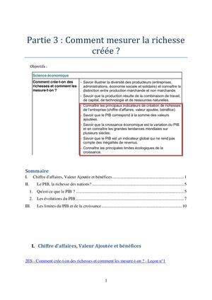 2021 Partie 1 3 Comment Mesurer La Richesse Créée