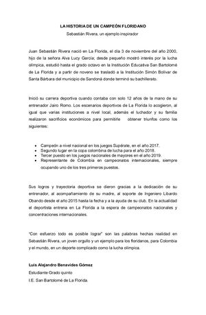 LA HISTORIA DE UN CAMPEÓN FLORIANO - SEBASTIÁN RIVERA- Ya