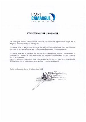 Attestation Sur L'honneur Cd30