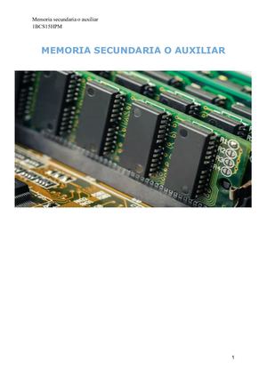 Memoria Secundaria O Auxiliar
