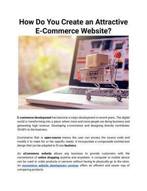 How Do You Create An Attractive E Commerce Website