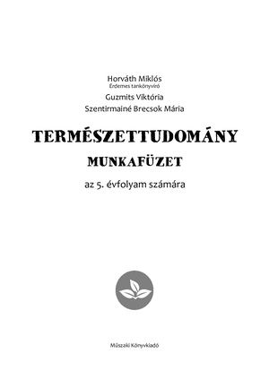 MK-3105/M Természettudomány munkafüzet 5. osztály