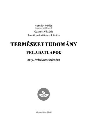 MK-3105/F Természettudomány feladatlapok 5. osztály