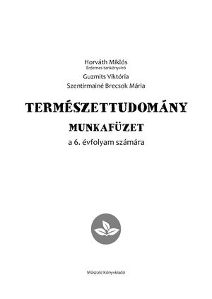 MK-3106/M Természettudomány munkafüzet 6. osztály