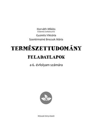 MK-3106/F Természettudomány feladatlapok 6. osztály