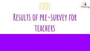 Edol Results Of Pre Survey For Teachers