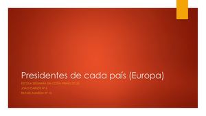 25 presidentes da europa