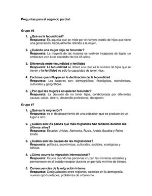 Preguntas Del 2 Parcial Demografia