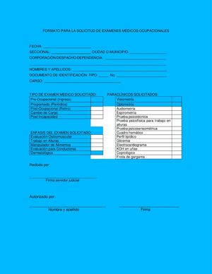 Carta De Solicitud Para Exámenes Médicos