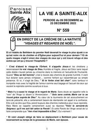 N° 559 LA VIE A SAINTE ALIX