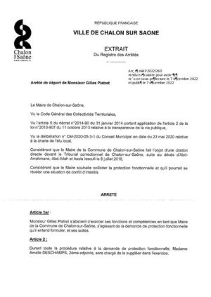 Arrêté De Déport Maire