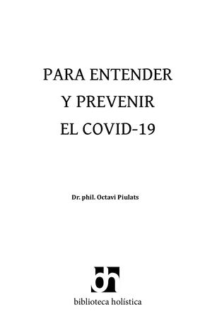 Para entender y prevenir el Covid-19