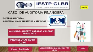 Caso Auditoria M Y M Repuestos