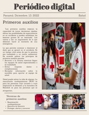 Periódico Primeros Auxilios