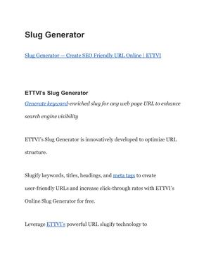 slug generator