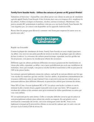 Family Farm Seaside Hacks - Utilisez Des Astuces Et Prenez Un RC Gratuit Illimité!.