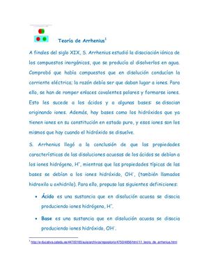 A6teoria De Arrhenius