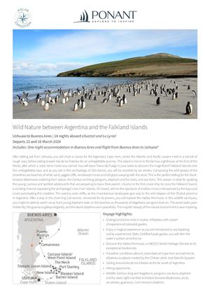 PONANT - Wild Nature Between Argentina And The Falkland Islands Flyer (Editable).