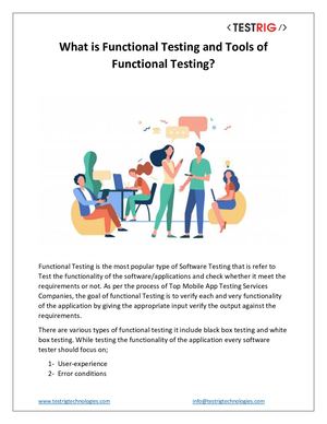 Calaméo - What Is Functional Testing And Tools Of Functional Testing