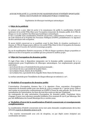 Avis Publicité Mis Telescopes Site De La Ville 2023