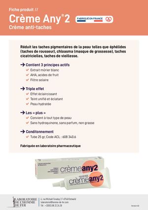 Fiche Produit Crème Any 2