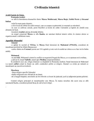 Civilizatia Islamică..