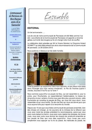 Bulletin n°53 Avent 2022 Carême 2023