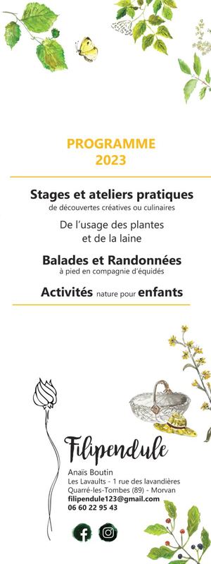 Programme Filipendule 2023