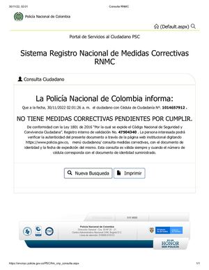 18. Consulta RNMC