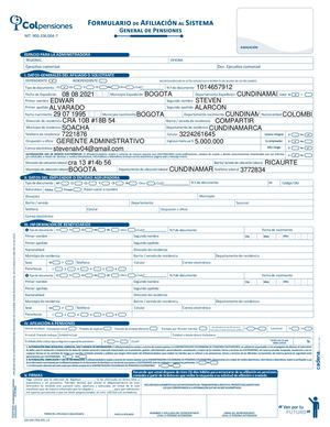 12. Formulario De Afiliacion Al Sistema General De Pensiones (1).