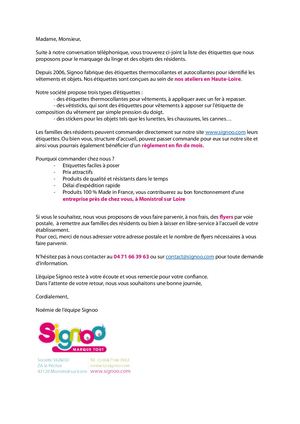 Mail Type Prospection Maison De Retraite