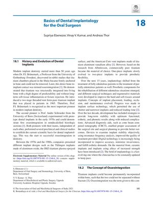 Basics Of Dental Implantology For The Oral Surgeon