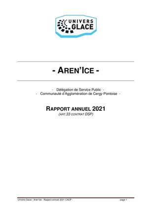 Rapport annuel 2021 - Aren'Ice