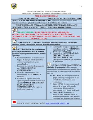 Medidas Estadisticas G